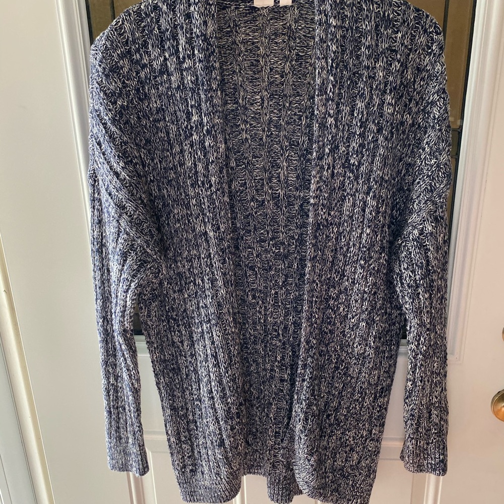 SALE 2/$10. Gap size xl, blue & white cardigan